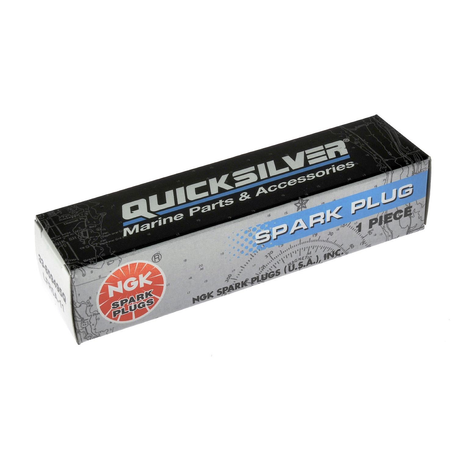 Quicksilver 859495Q NGK LFR5A-11 V-Power resistor spark plug for 75-225hp EFI 4-Stroke models sold individually Box