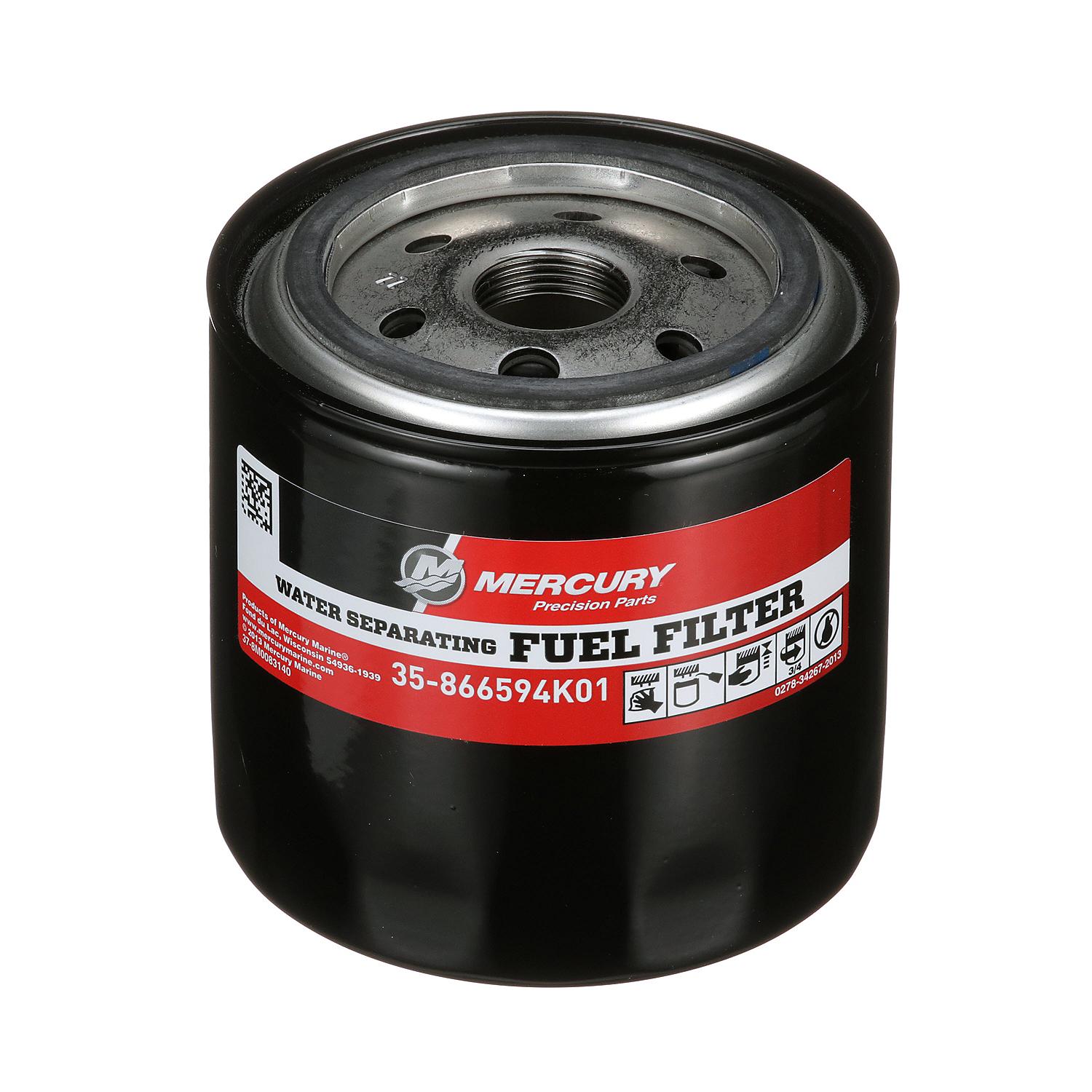 Mercury water-separating fuel filter for MerCruiser 1.6L Vazer and 3.0L MPI EC engines 866594K01