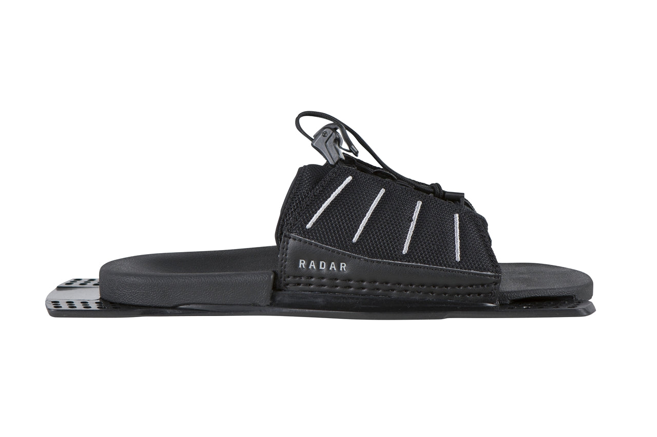 Radar Waterski Adjustable Rear Toe Plate - Black / Grey - Feather Frame