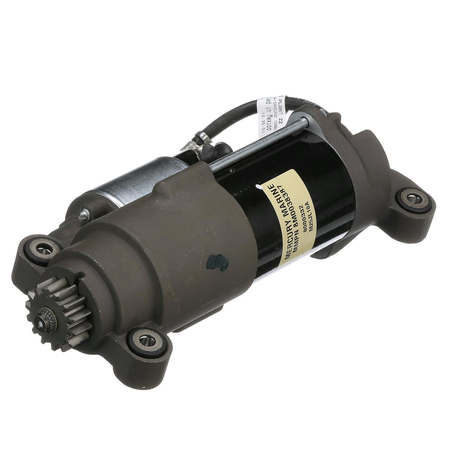 Mercury 879345T77 starter motor for 75-115HP EFI FourStroke outboards Right Angle