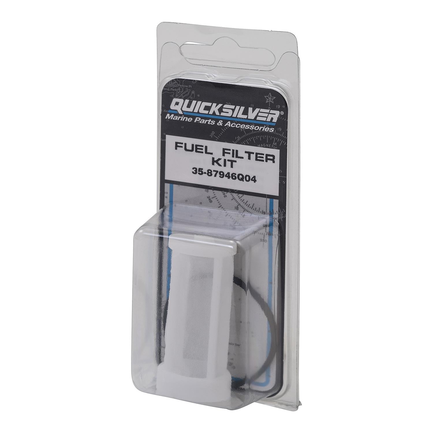 Quicksilver 87946Q04 149 micron inline fuel filter element for Mercury Mariner under cowl screw-on bowl assemblies box