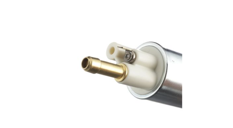 Mercury 880596T58 low pressure lift fuel pump outlet fitting close-up