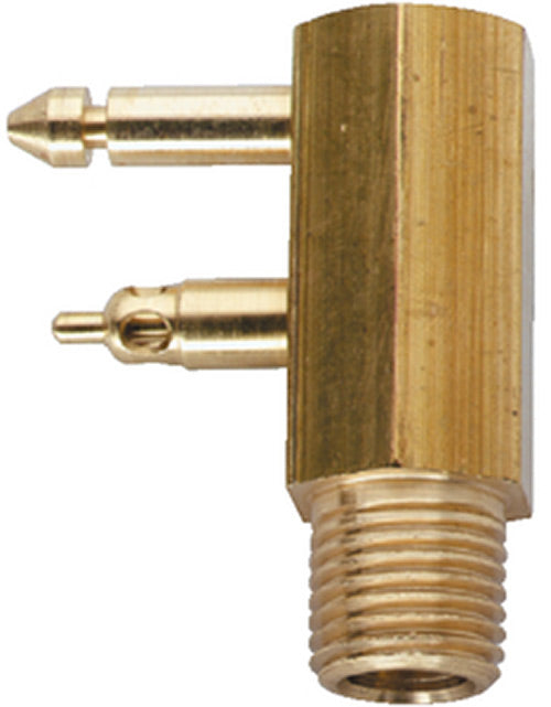 Attwood 88836 JE OMC male brass fuel tank fitting with 1/4 inch NPT thread for marine fuel systems
