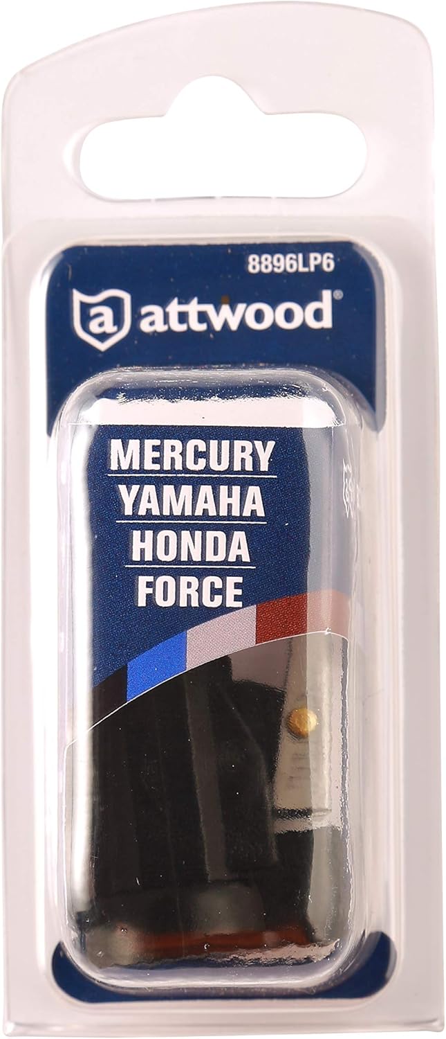 Attwood 8896LP6 Yamaha Mercury Force Honda quick-connect marine fuel hose fitting for compatible fuel line applications