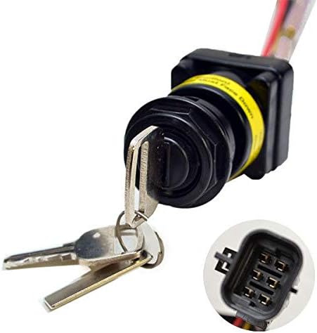 Mercury 84-896537K24 Key Switch with Harness – Engine to Helm, Non-DTS, 14 Pin, 25 ft Key