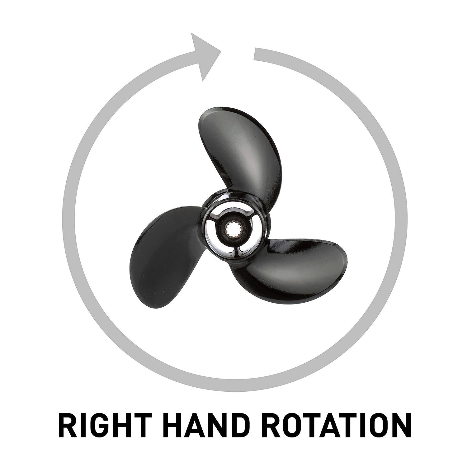 Mercury Black Max 3-blade aluminum propeller 8.9 x 8.5 right hand 12 tooth spline for 8-9.9hp FourStroke outboards 897618A10 Right Hand