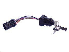 Mercury 897716K01 three-position key switch with wiring connector and keys