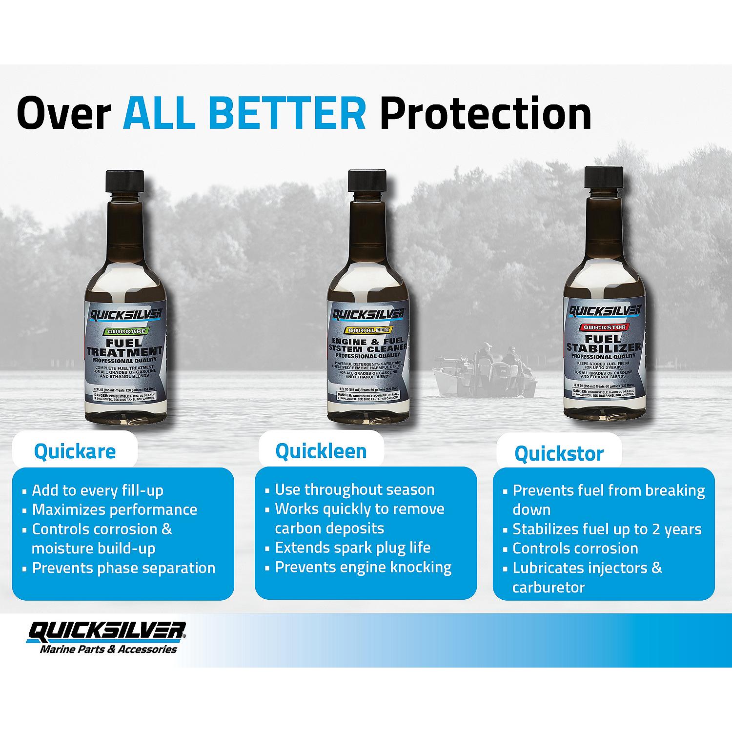 Quicksilver 8M0047920 Quickare Fuel Treatment Additive – 12 oz