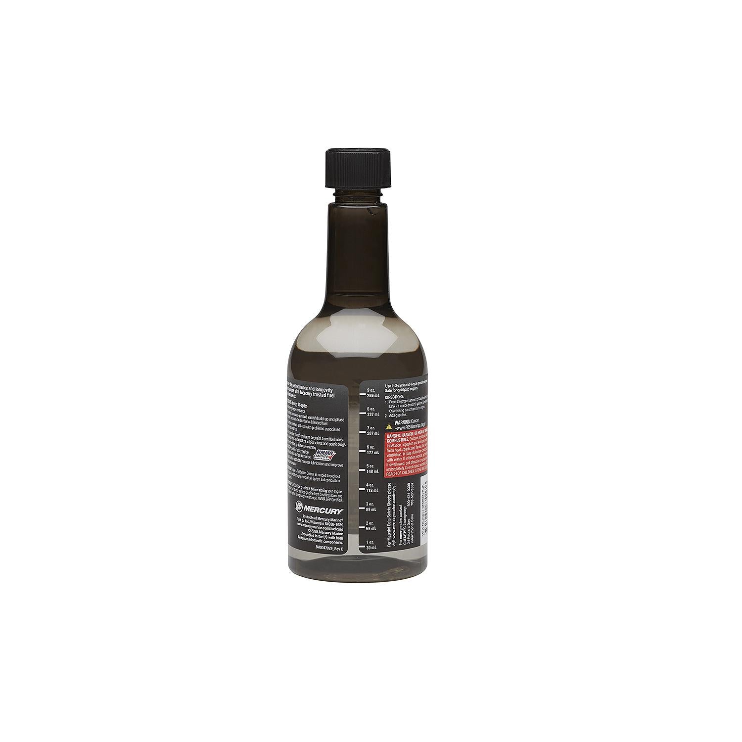 Mercury Quickare fuel treatment additive 12 oz bottle 8M0047930 Side