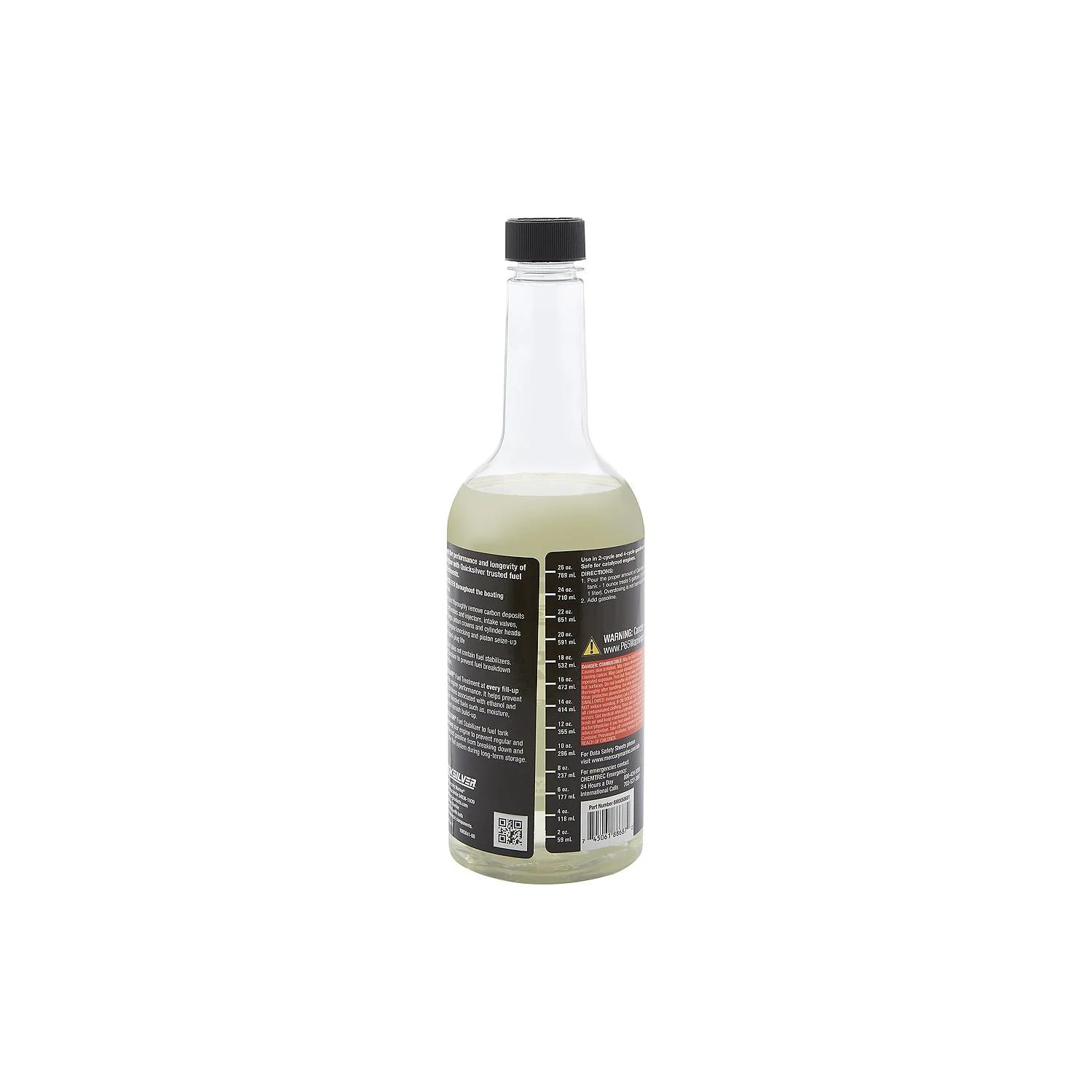 Quicksilver Quickleen engine and fuel system cleaner 32 oz bottle, part 8M0058681 Side
