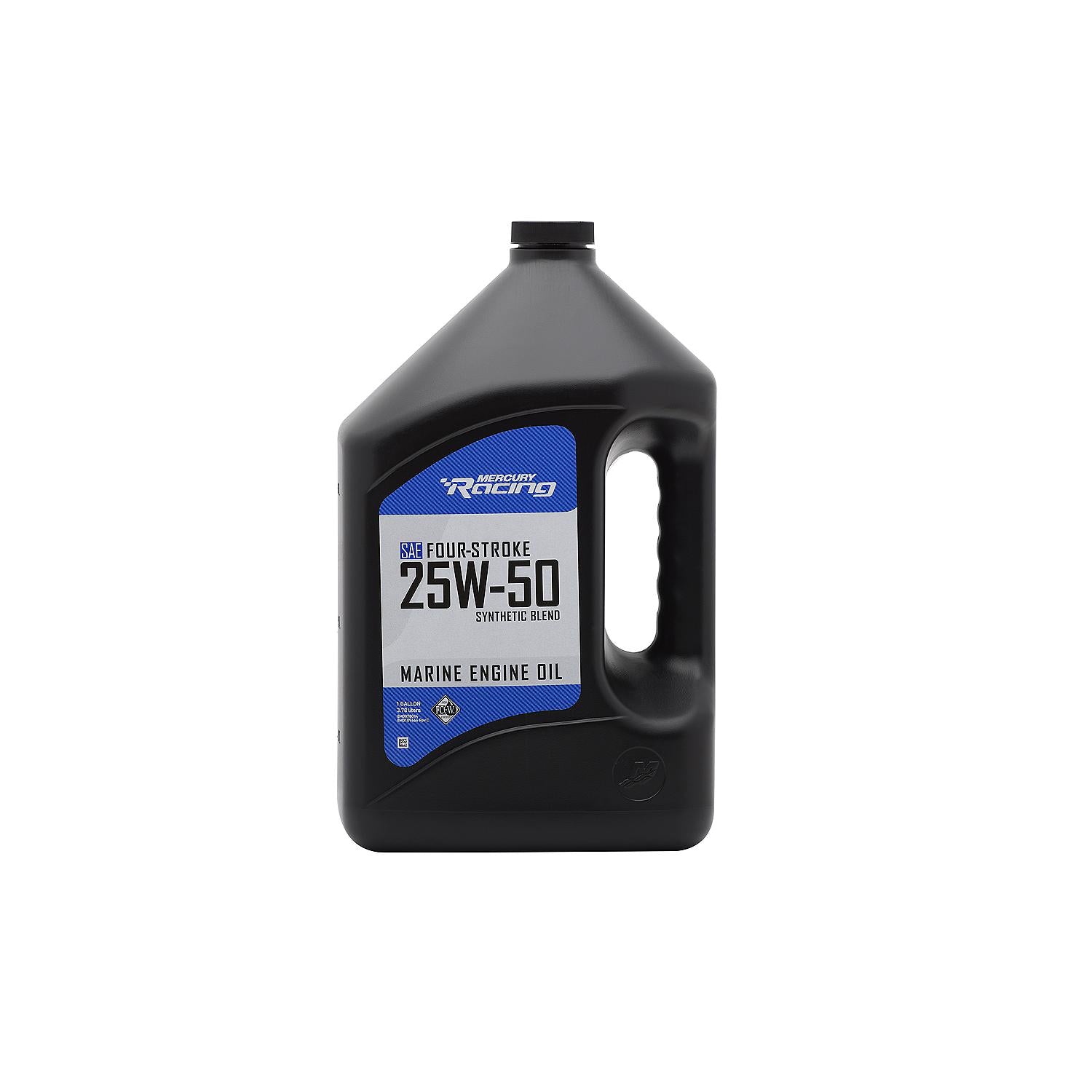 Mercury Racing 25W-50 4-stroke synthetic blend marine engine oil 1 gallon 8M0078014