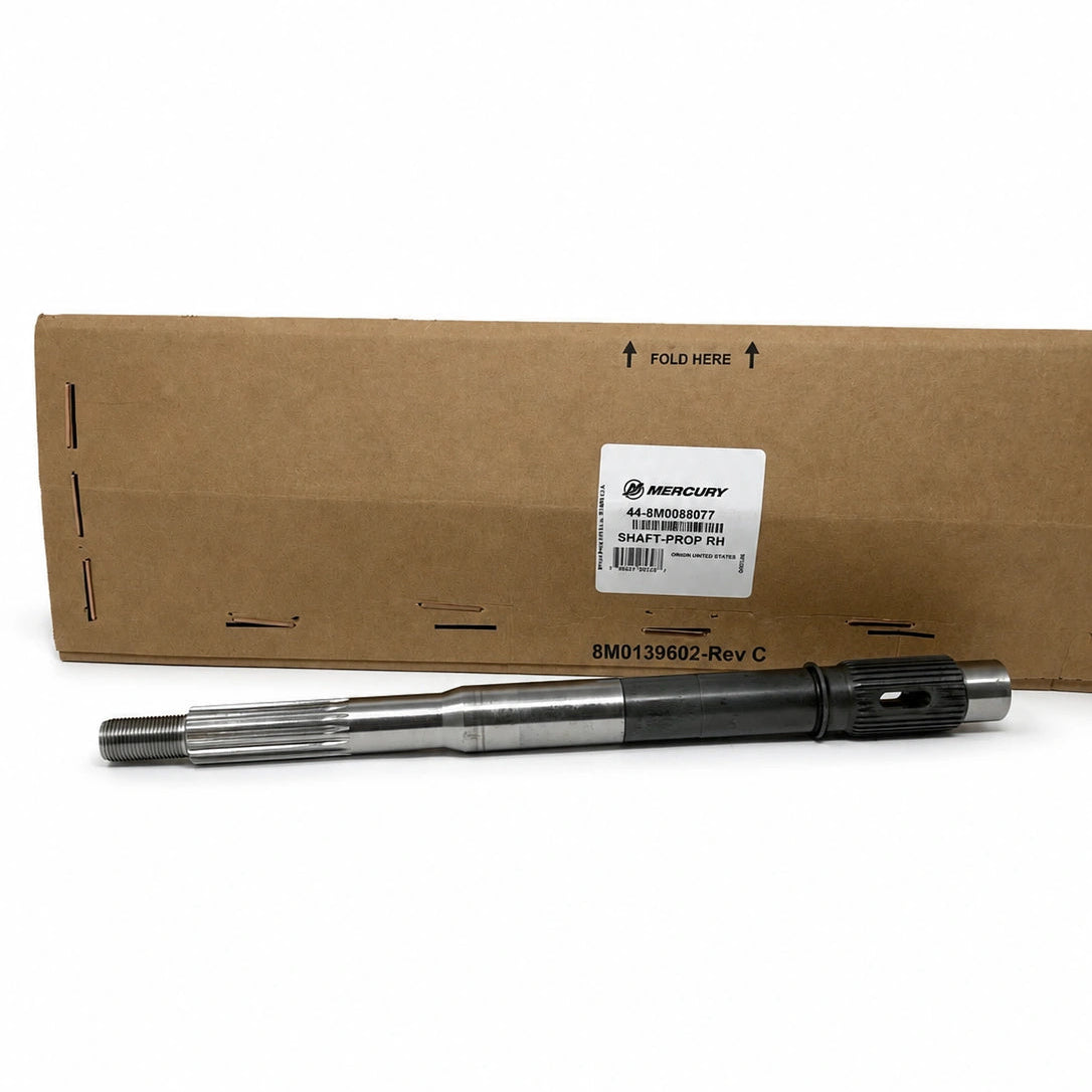 Mercury 8M0088077 RH Prop Shaft 65-150HP FourStroke with packaging
