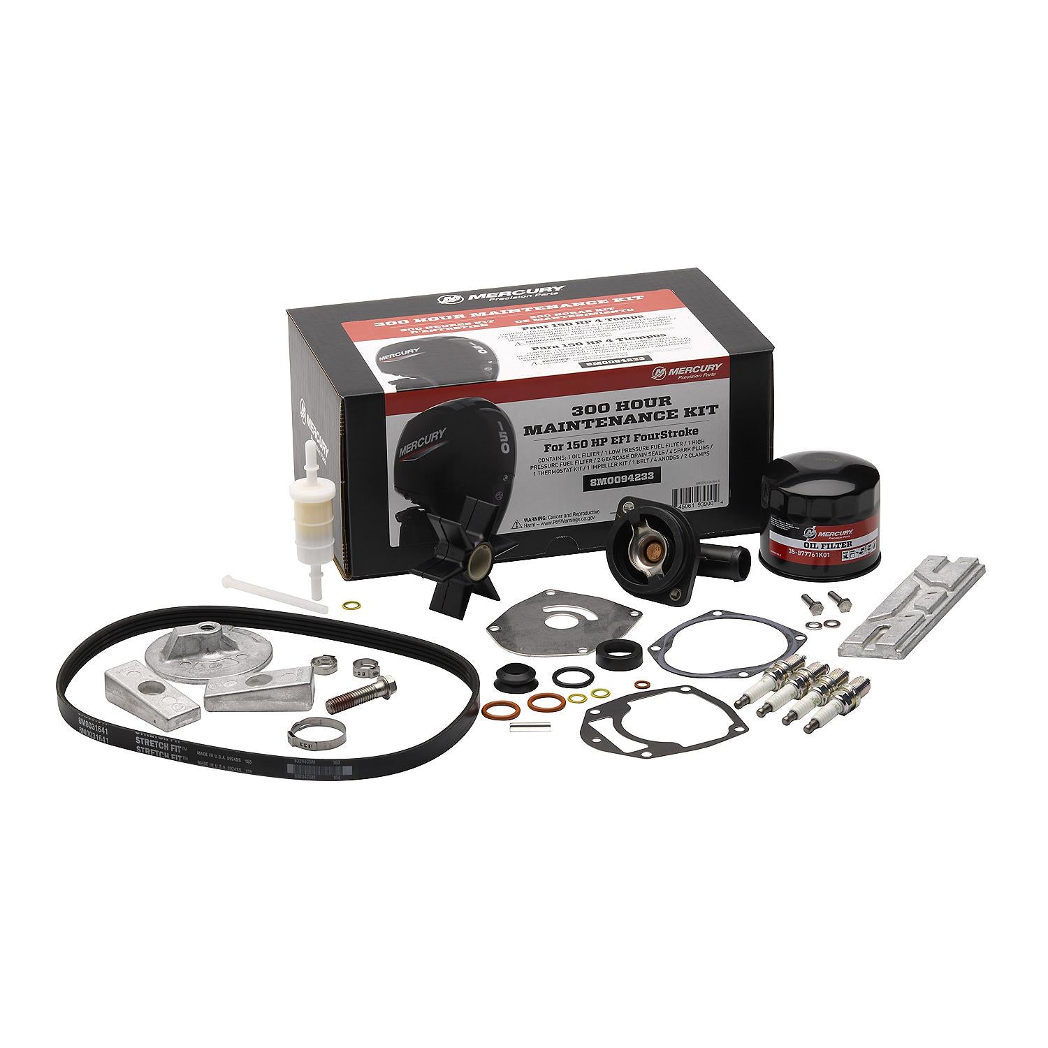 Mercury 8M0094233 300 hour maintenance kit for 150hp FourStroke outboards