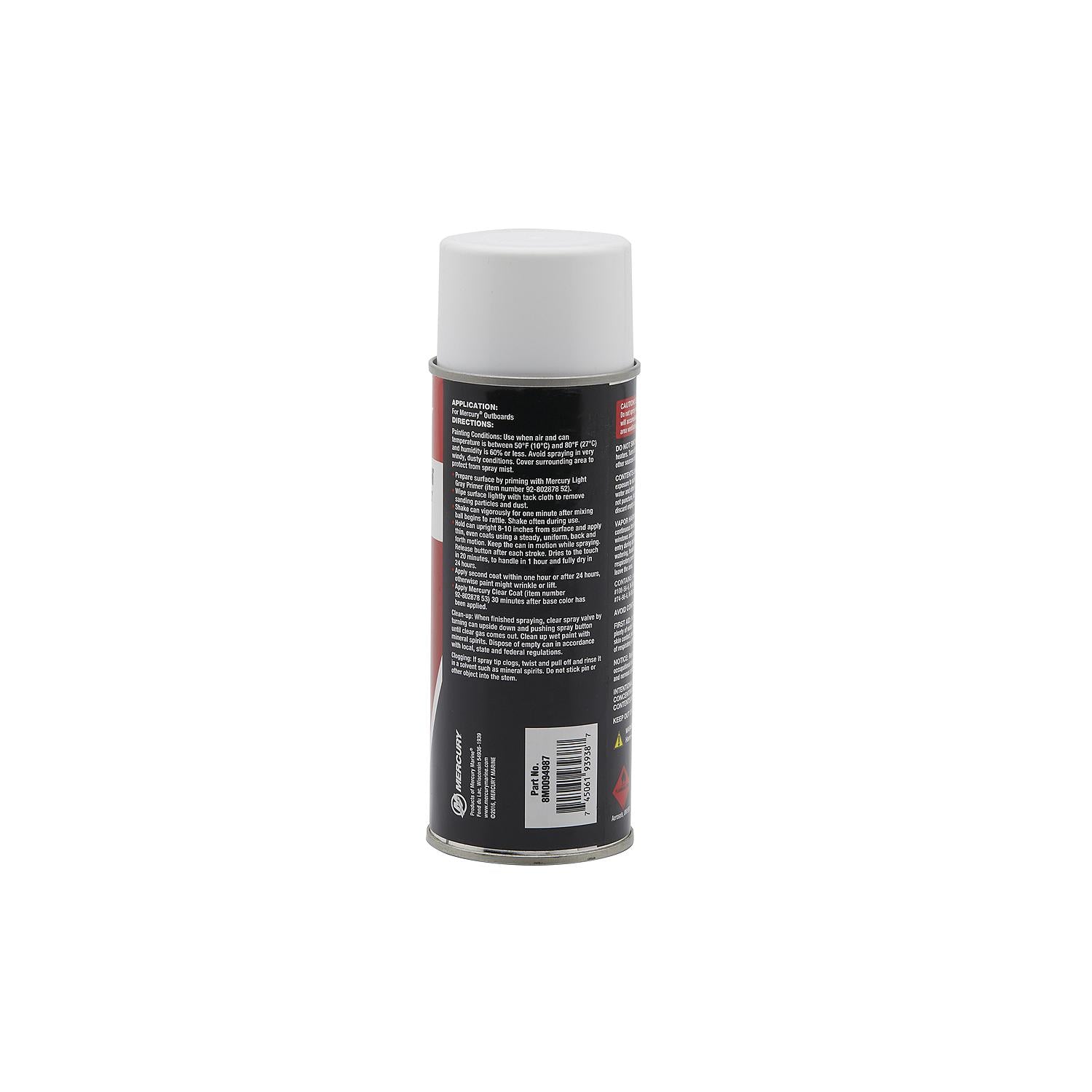 Mercury 8M0094987 Warm Fusion White enamel spray paint 12 ounce spray can for Mercury painted outboards back