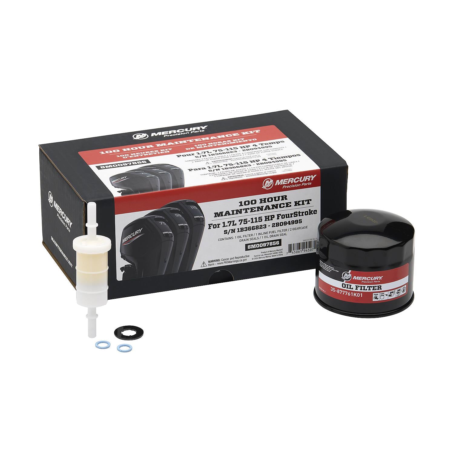Mercury 100-Hour Kit 175-300hp V6/V8 FourStroke 8M0149929