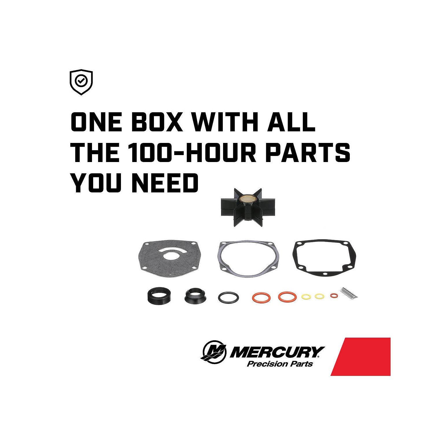 Mercury Precision 8M0100527 water pump repair kit for 40-150hp FourStroke Verado 2-stroke and Alpha One Gen II applications All In One