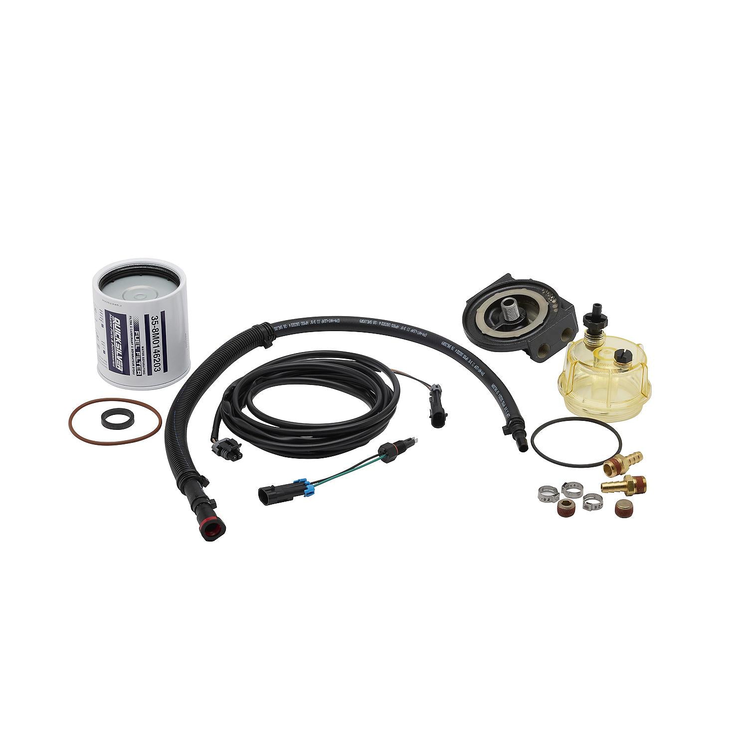 Mercury 8M0114618 water-separating fuel filter kit for Mercury L6 200-300 HP Verado outboards with vented fuel tanks