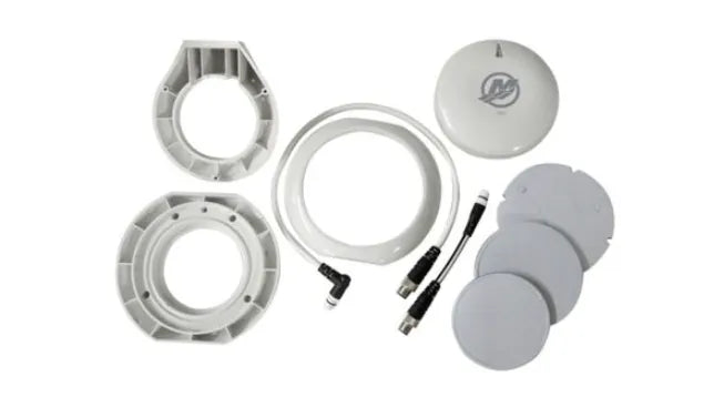 Mercury 8M0130792 SmartCraft and NMEA 2000 auto-detecting GPS antenna kit with mounting hardware.