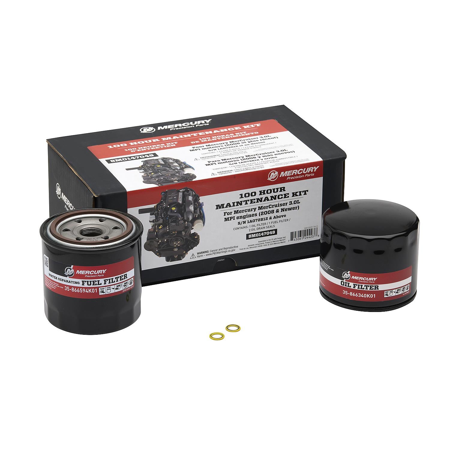 Mercury 8M0147049 MerCruiser 3.0L MPI 100 Hour Maintenance Kit (2008+)