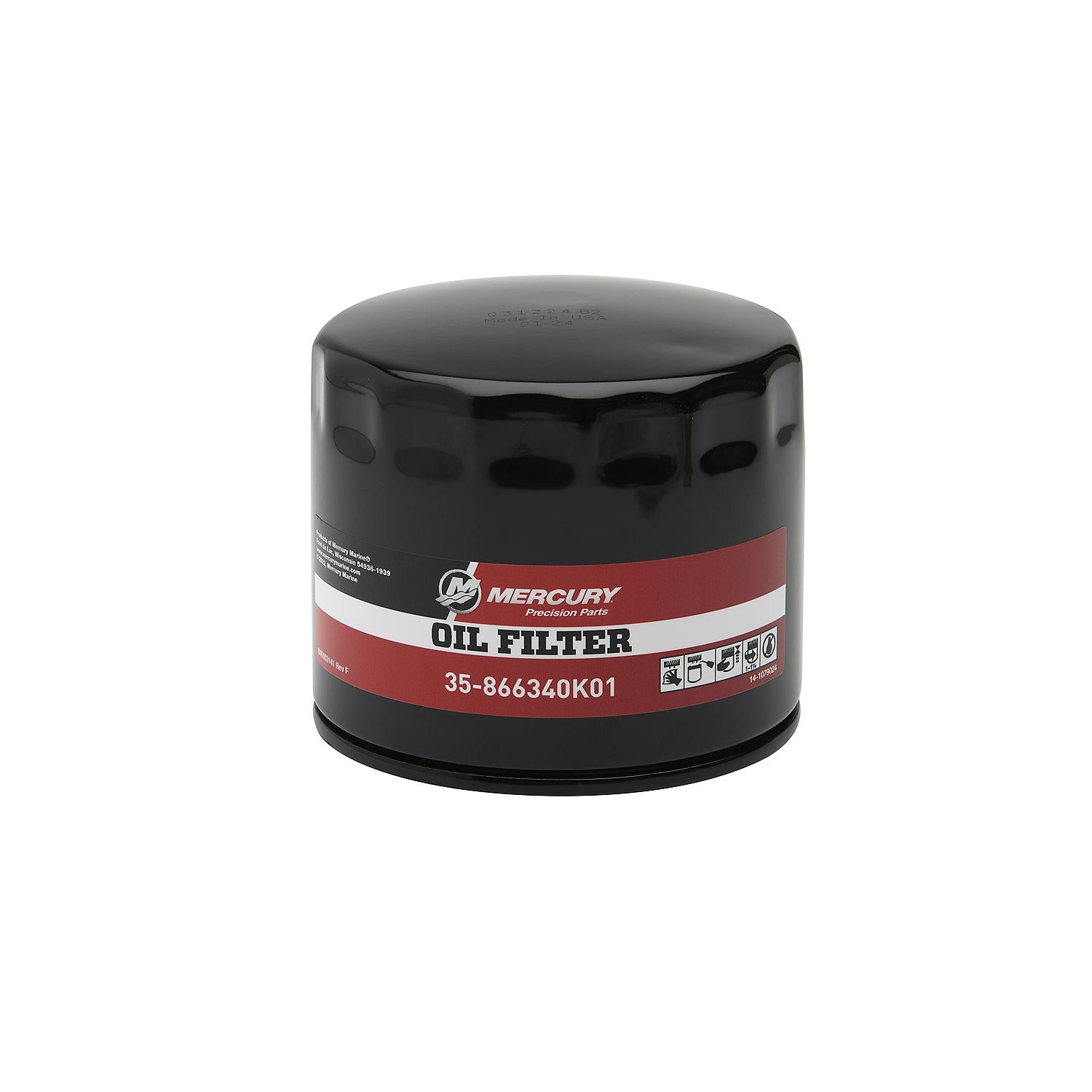 Mercury 8M0147052 100-Hour Maintenance Kit for 4.5L and 6.2L MerCruiser Engines Oil Filter