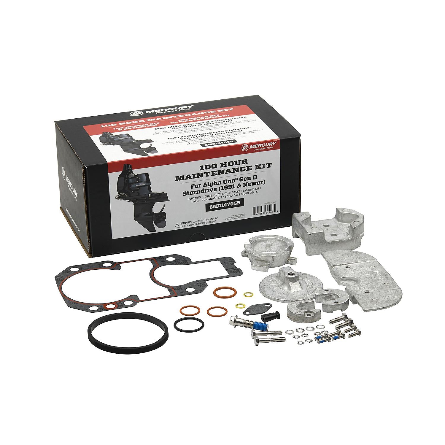 Mercury 8M0147055 100-Hour Maintenance Kit for MerCruiser Alpha One Gen II Sterndrives