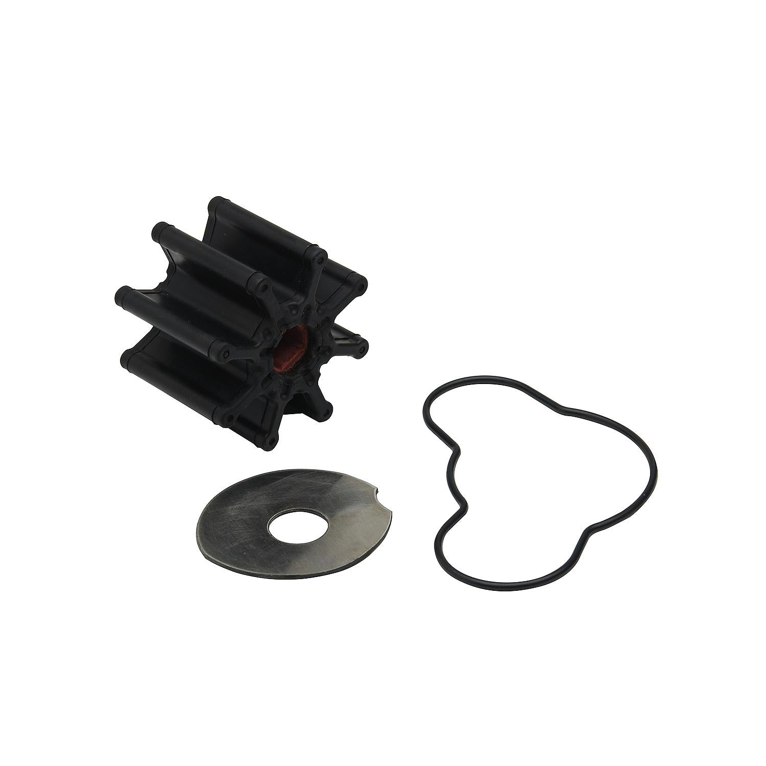 Mercury 8M0147071 MerCruiser 8.2L MPI Bravo 300 hour maintenance kit with filters spark plugs thermostat gasket serpentine belt PCV valve and seawater pump impeller kit water pump