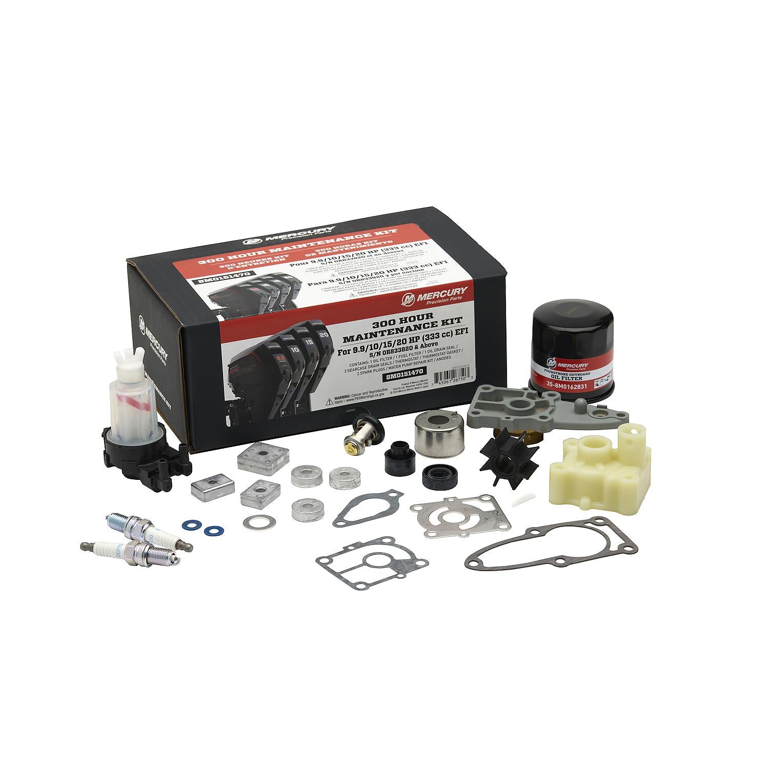 Mercury 9.9-20hp FourStroke EFI 300-hour maintenance kit 8M0151470
