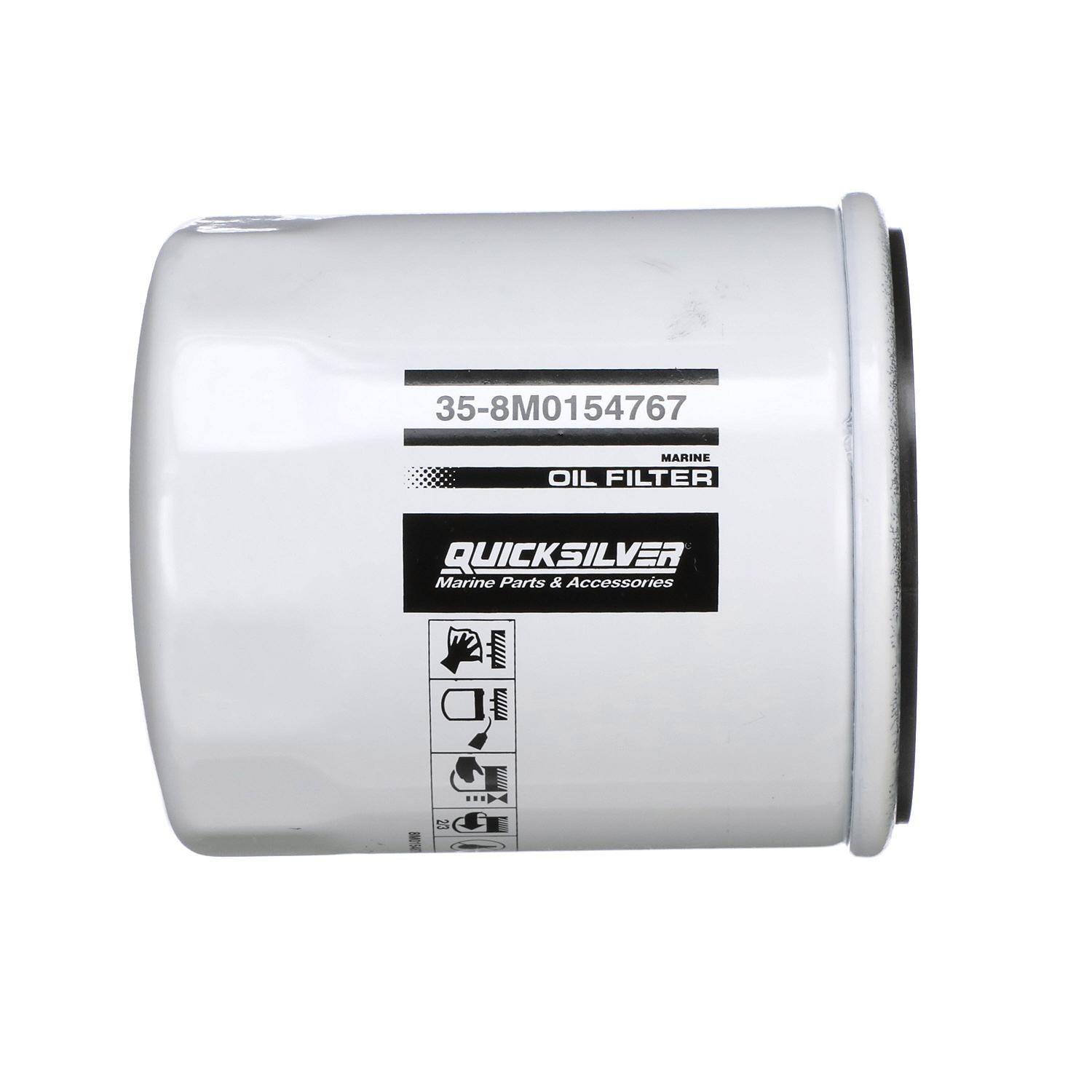 Quicksilver 8M0154767 20 micron oil filter for Volvo Penta and OMC GM V6 marine engines