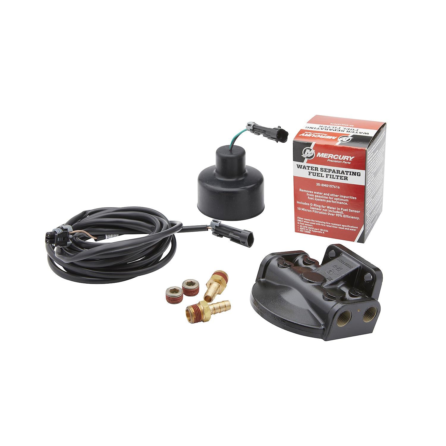 Mercury Precision 8M0157707 water separating and sensing fuel filter kit for Gen 5 L6 Verado FSM 10 micron