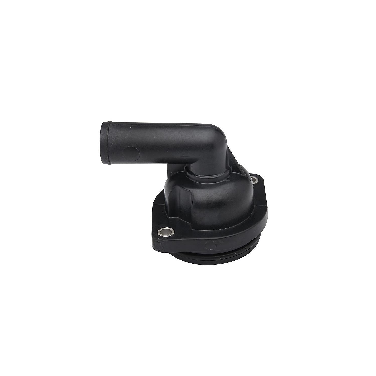 Quicksilver 8M0174561 140-degree Fahrenheit thermostat housing with 90-degree bend for Mercury Verado 135-400HP outboards. Angle