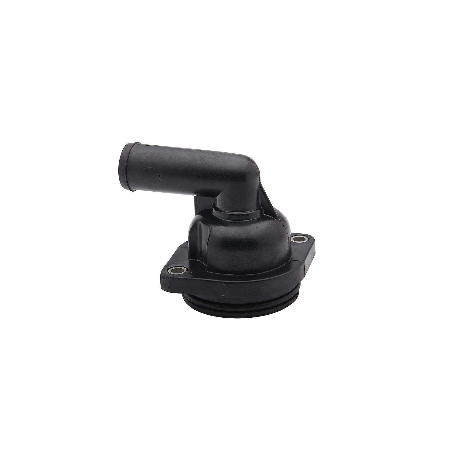 Quicksilver 8M0174561 140-degree Fahrenheit thermostat housing with 90-degree bend for Mercury Verado 135-400HP outboards. Side
