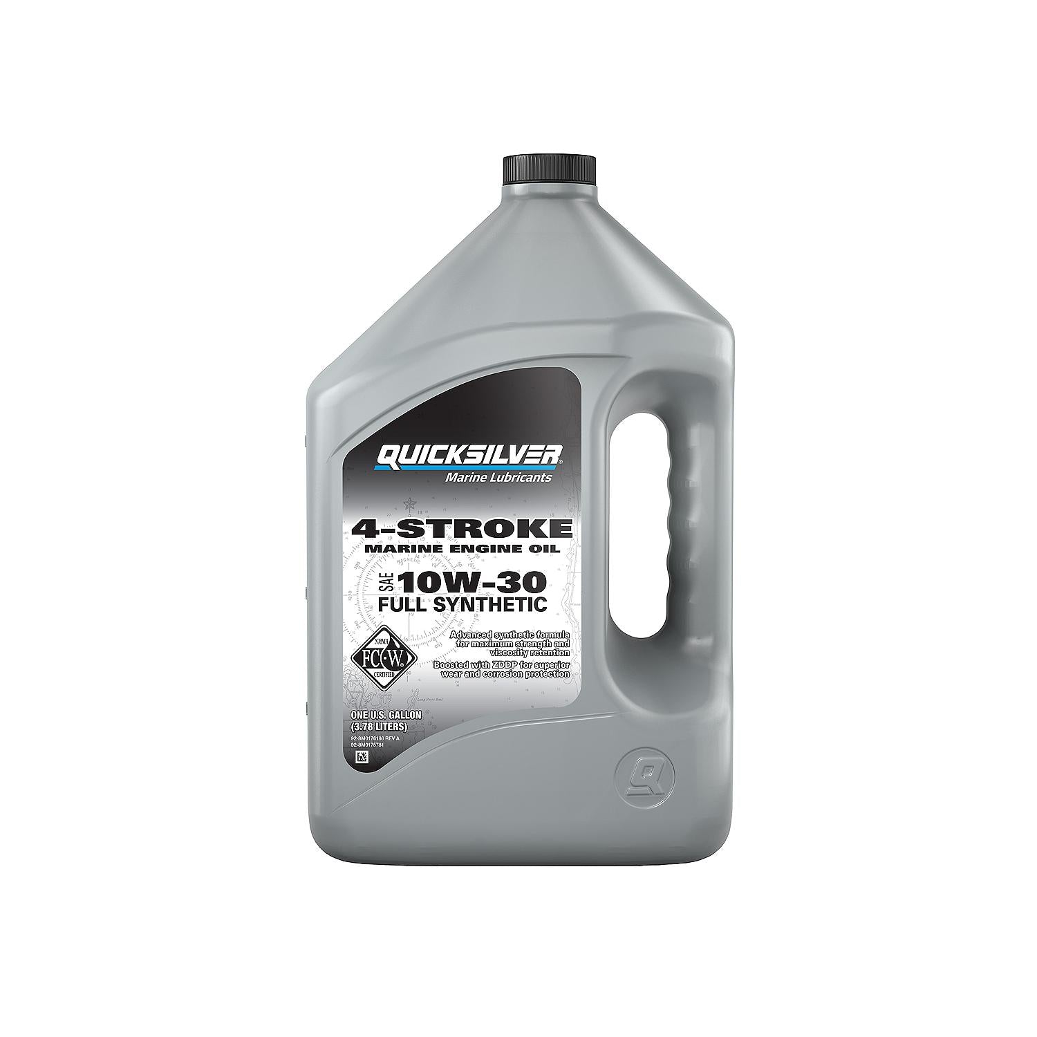 Quicksilver 8M0175781 4-stroke 10W-30 full synthetic marine engine oil bottle