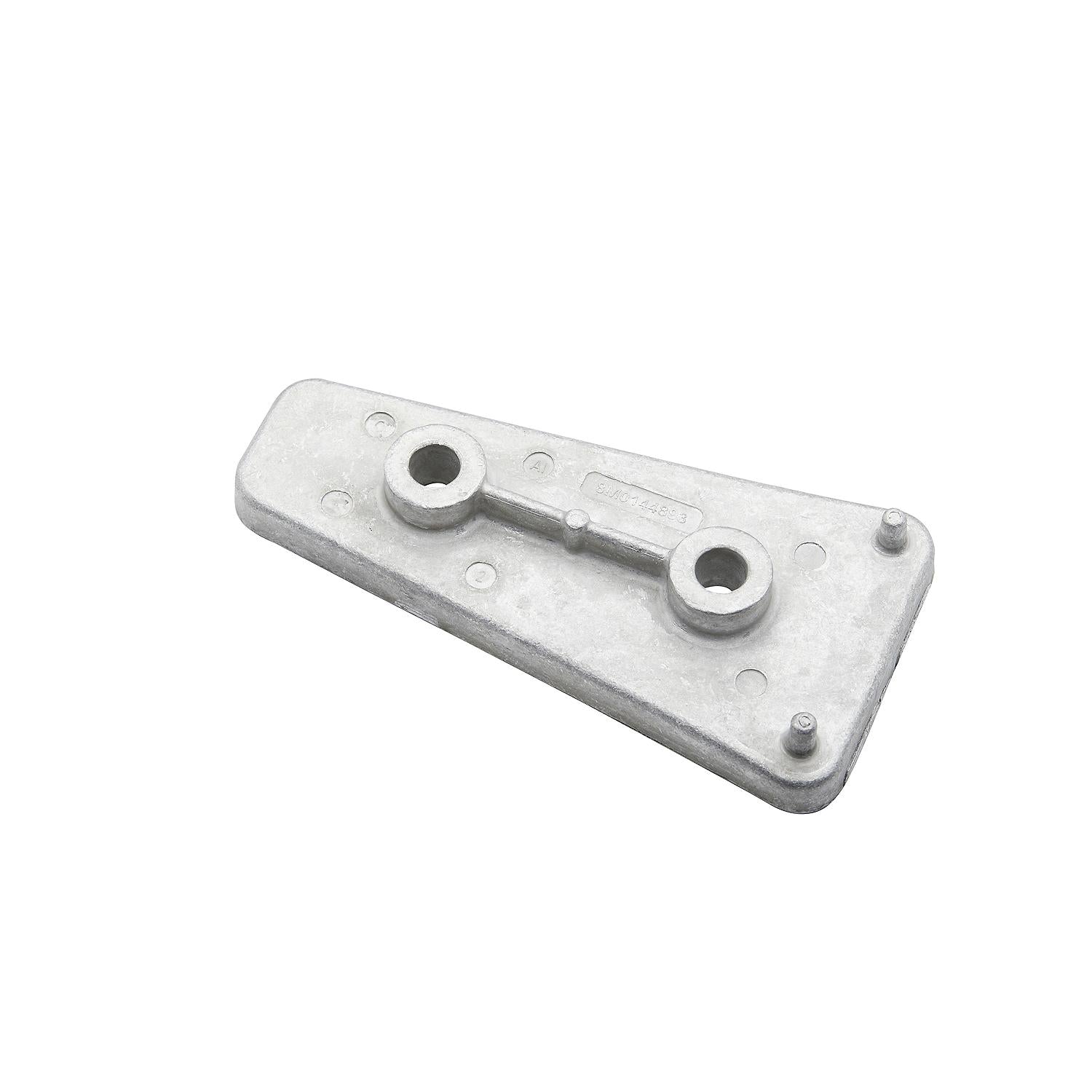 Mercury 8M0177453 aluminum gearcase anode for 7.6L V12 600HP Verado and 500HP SeaPro outboards Front