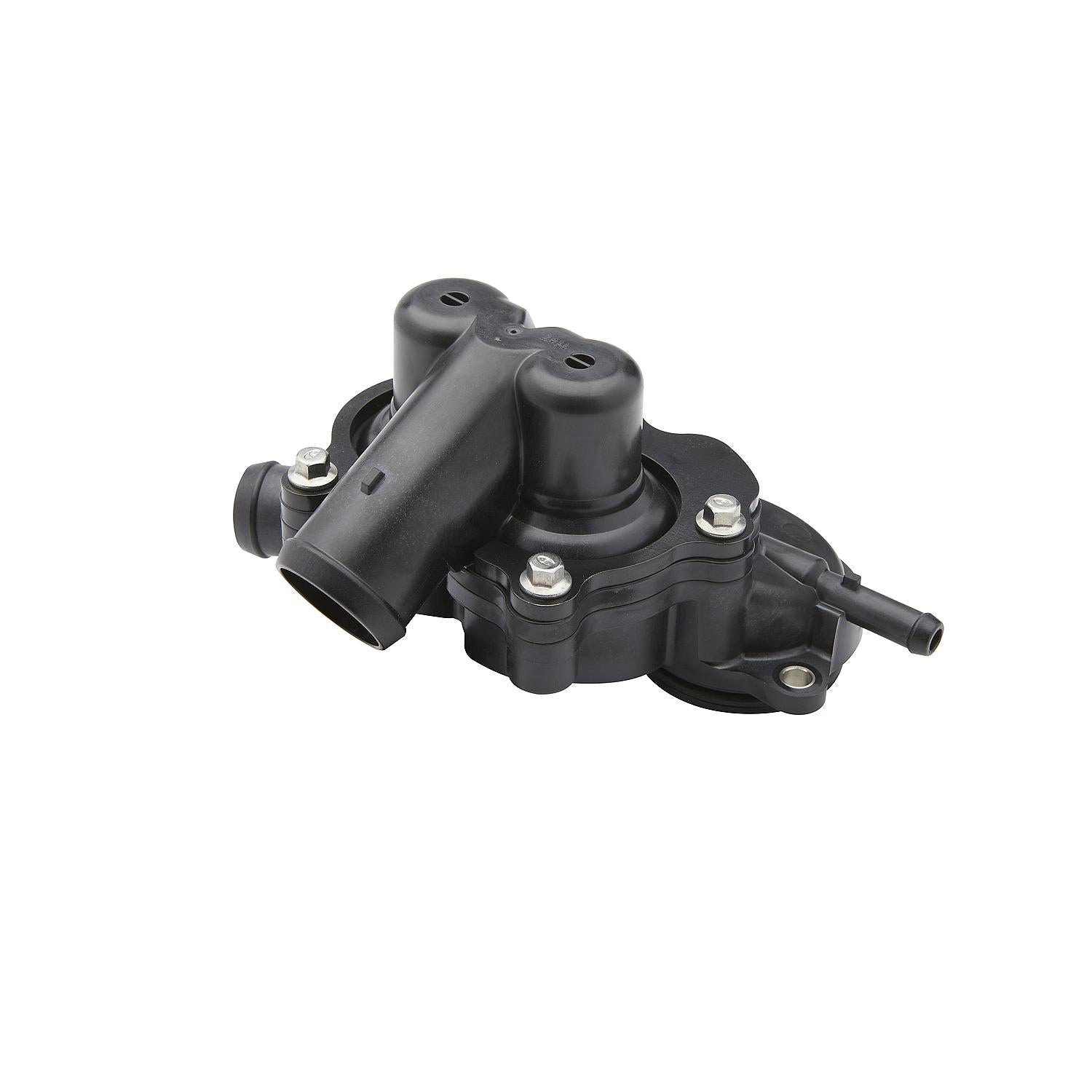 Mercury 8M0177662 replacement thermostat assembly for 7.6L V12 600HP Verado and 500HP SeaPro outboards Angle