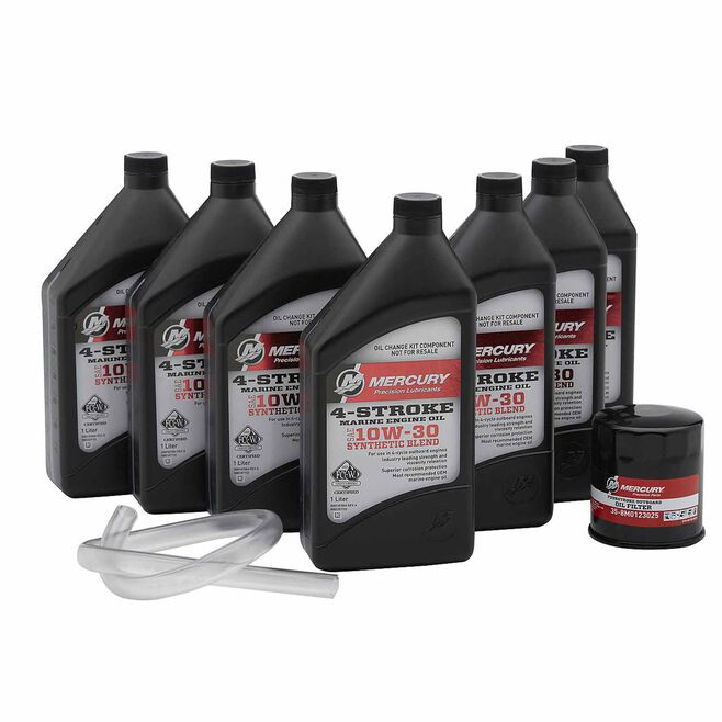 Mercury 175-225 HP 3.4L V6 & 250-300 HP 4.6L V8 10W-30 Marine Oil Change Kit 8M0187621