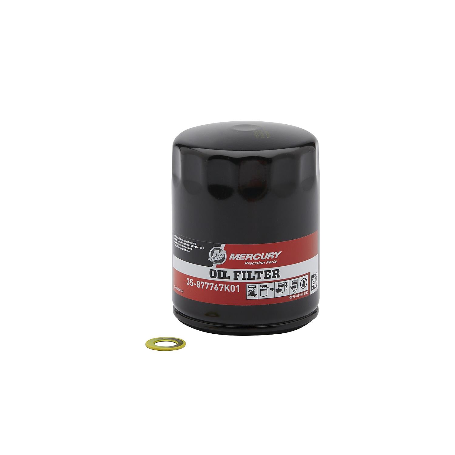 Mercury 8M0188358 25W-40 Oil Change Kit for L4 Verado 150–200 HP with Filter, Seal, and Instructions
