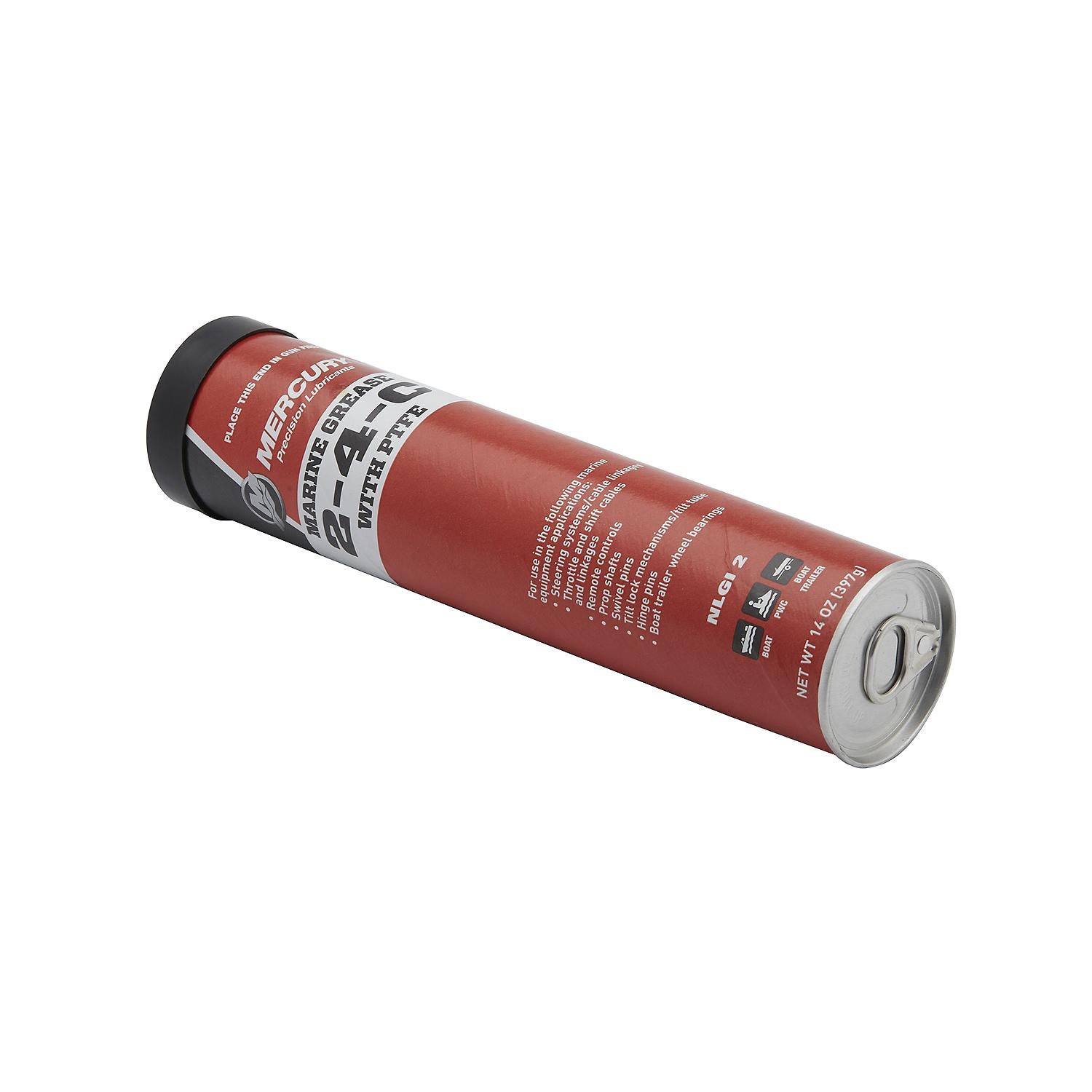 Mercury 8M0190471 2-4-C marine grease with PTFE 14 oz cartridge Angle
