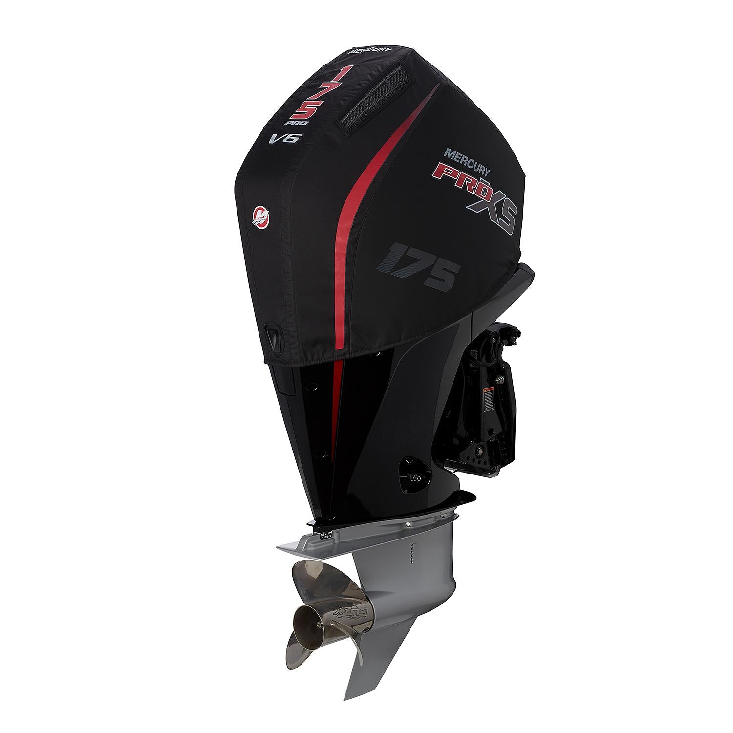 Mercury 8M0228532 black vented splash cover for 3.4L V6 175hp Pro XS outboard