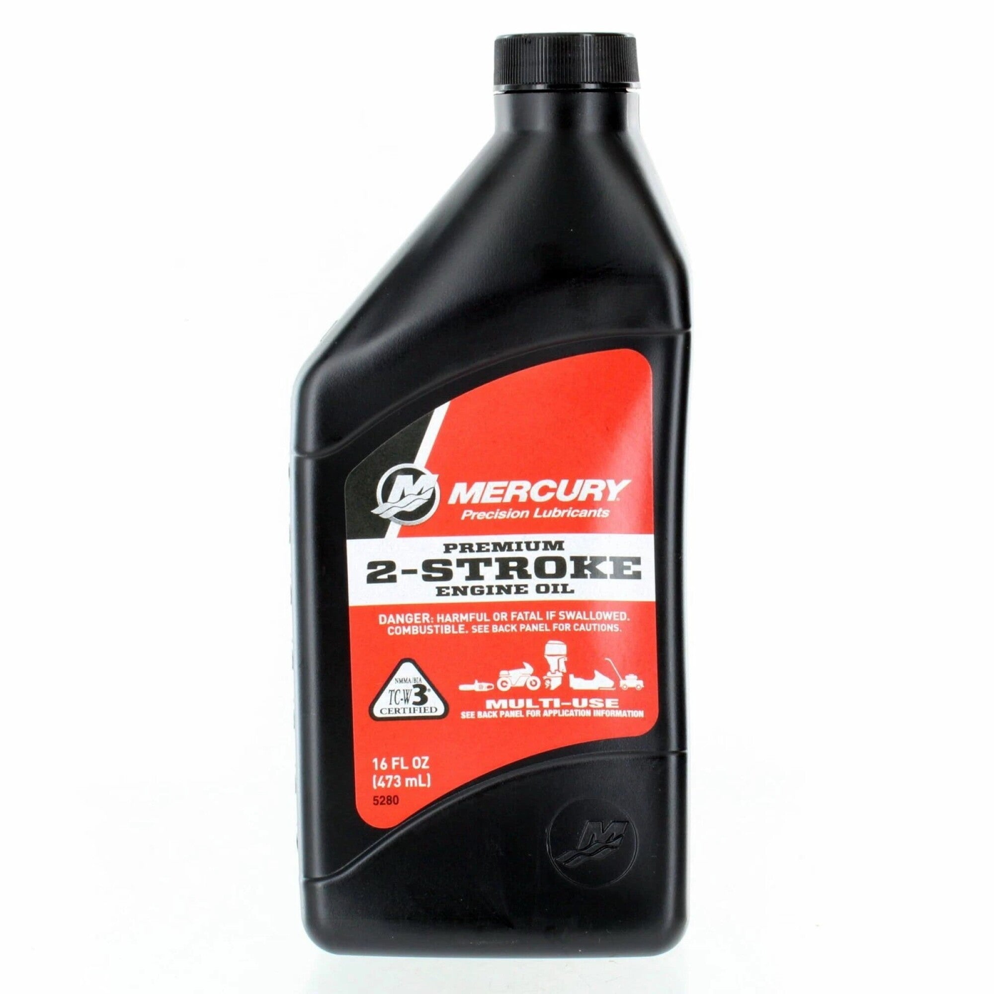 Mercury 8M0229783 Premium TC-W3 2-stroke marine engine oil, 16 oz