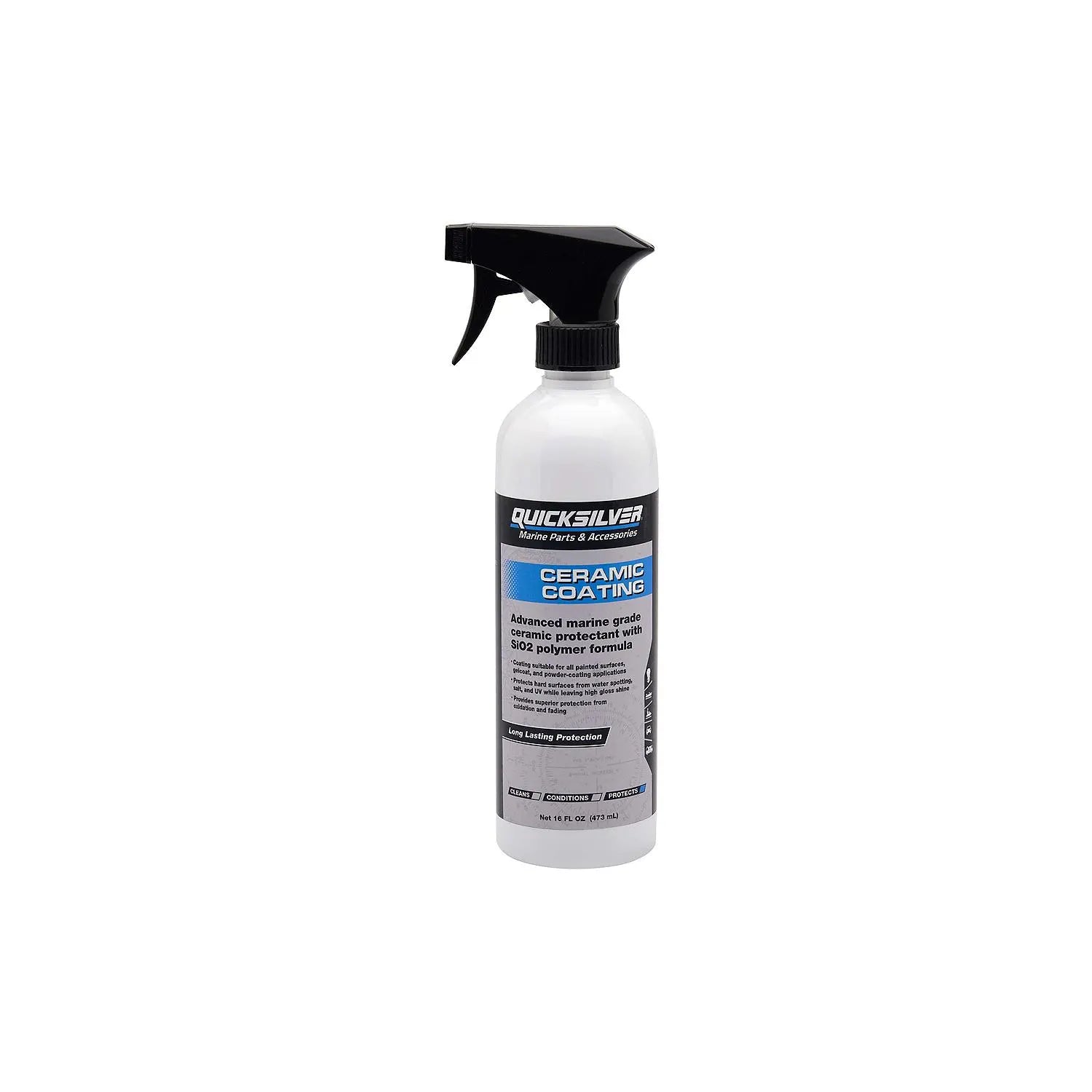 Quicksilver 8M0231472 ceramic coating marine spray 16 oz for boats outboards fiberglass and gel coat