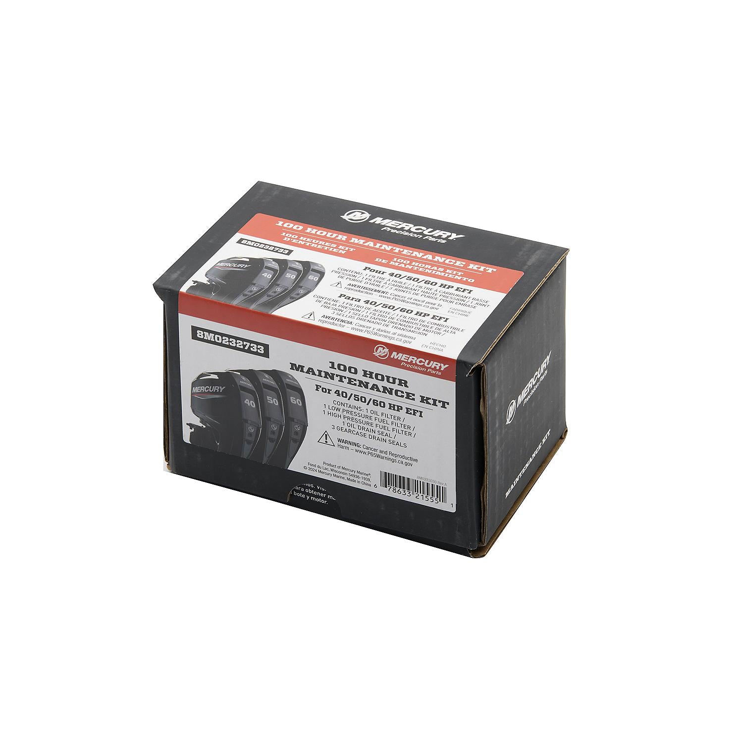 Mercury 8M0232733 100 hour maintenance kit for 40-60hp FourStroke EFI outboards