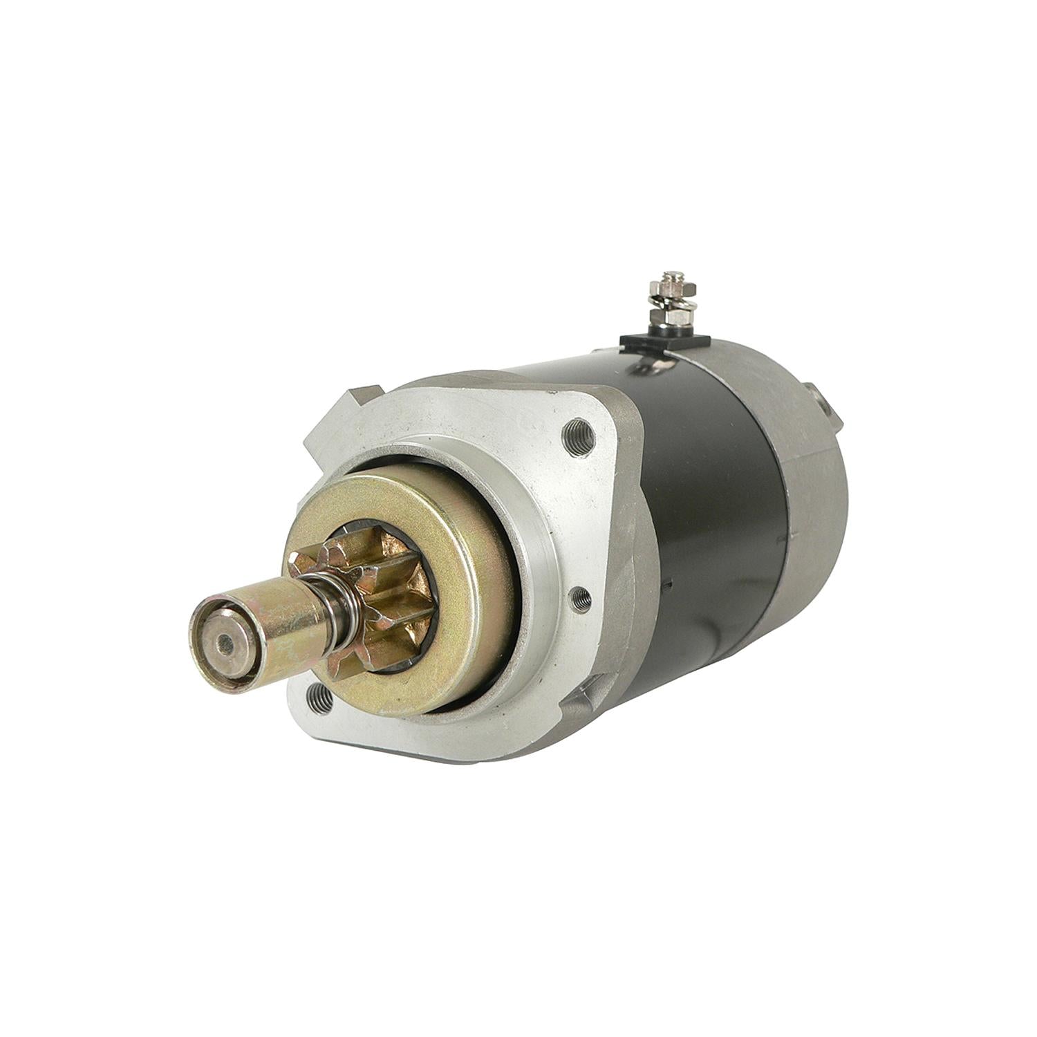 Quicksilver 8M6007390 Suzuki outboard starter motor 8-tooth drive view