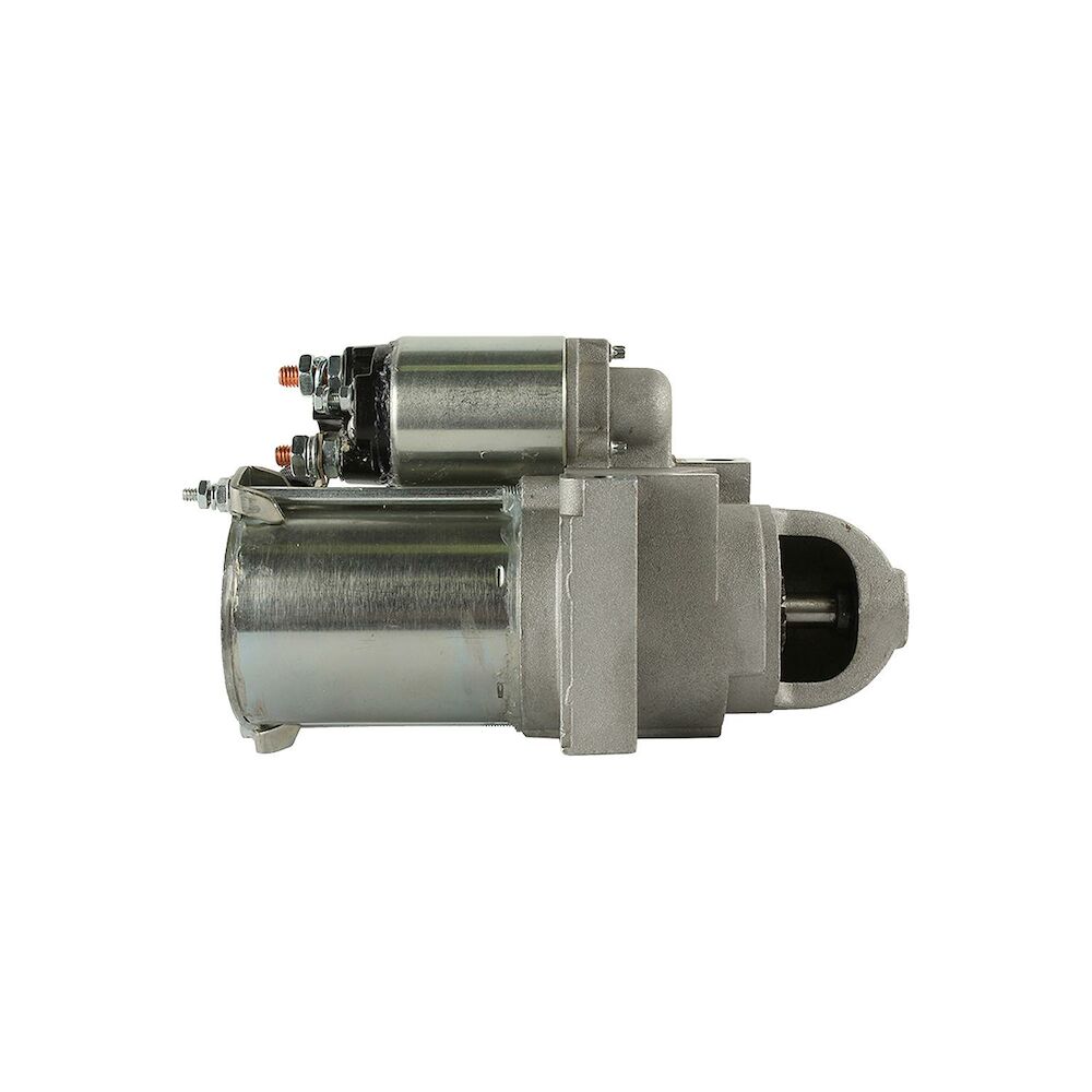 Quicksilver 8M6007404 starter motor side and mounting-flange view