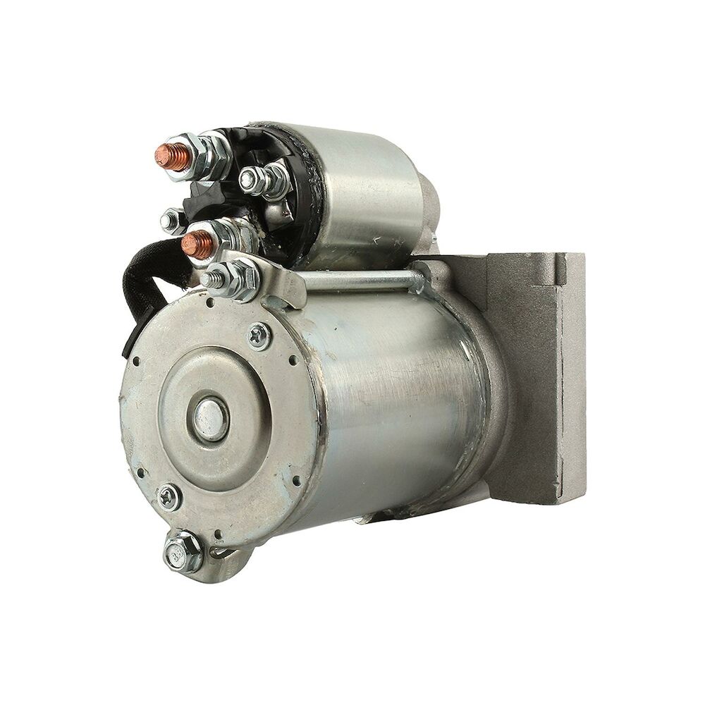 Quicksilver 8M6007404 gear-reduction starter motor and solenoid side view