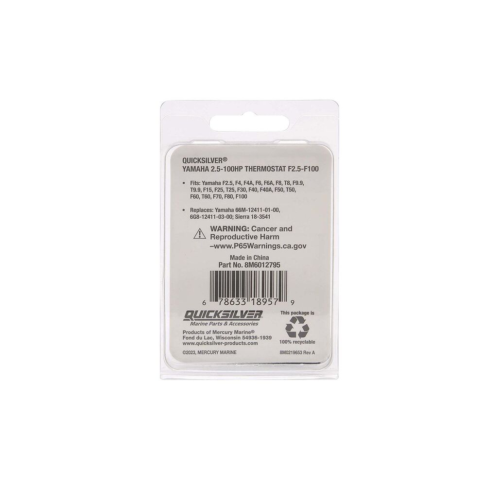 Quicksilver 8M6012795 Yamaha thermostat with o-ring - product image 2