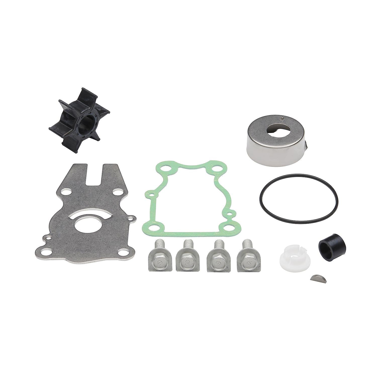 Quicksilver 8M6012796 water pump repair kit parts layout