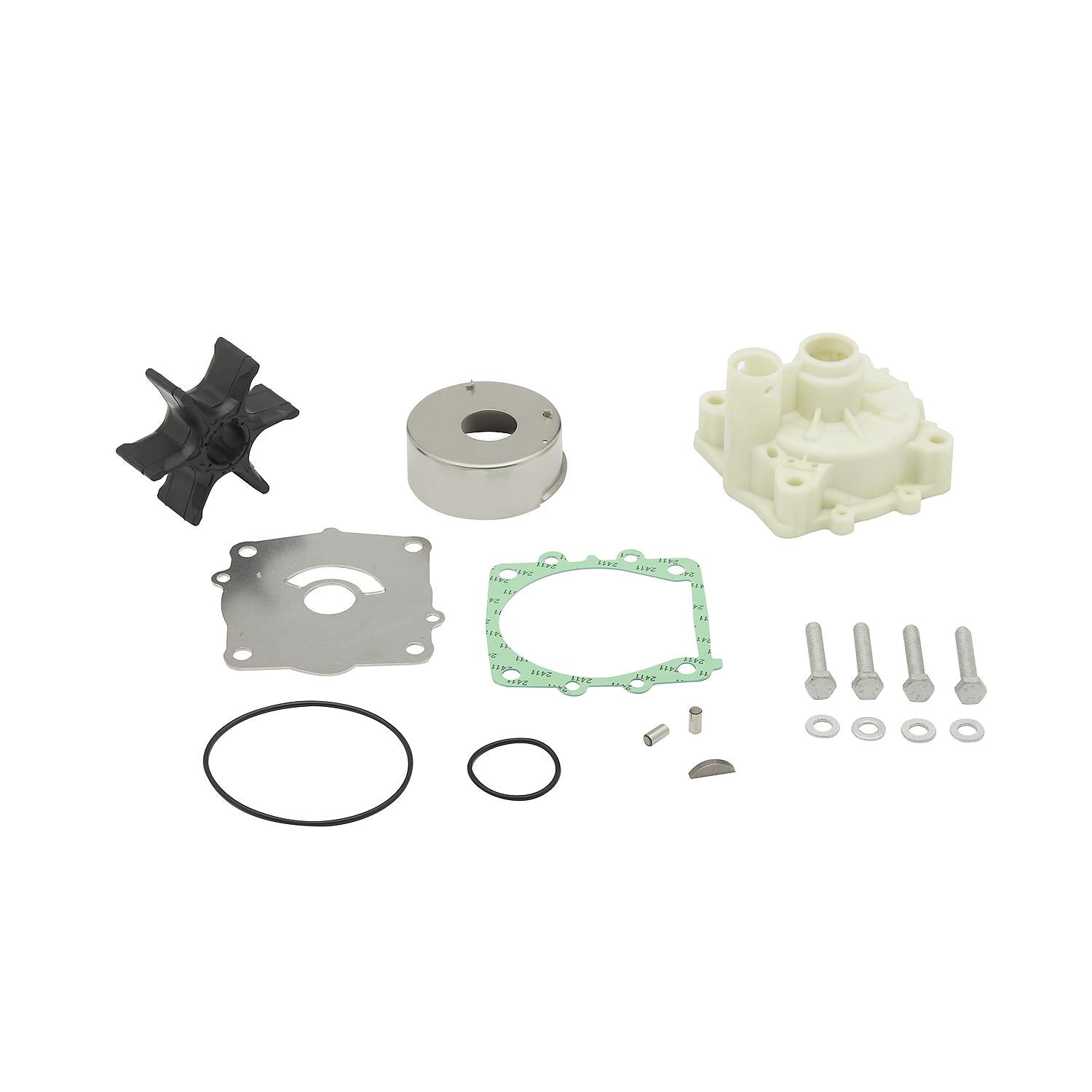 Quicksilver 8M6012803 water pump kit parts layout