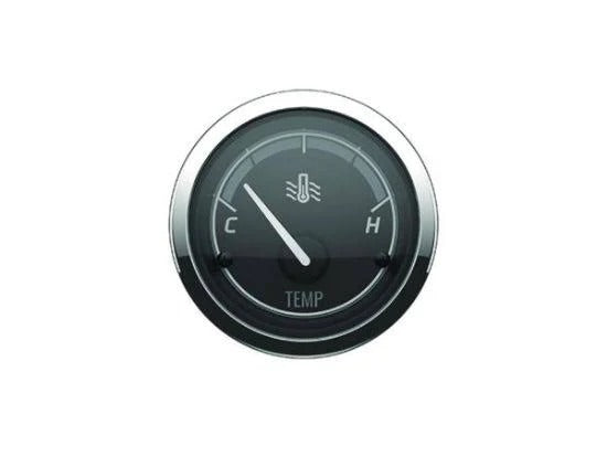 Mercury 8M6020010 water temperature gauge classic black face chrome bezel