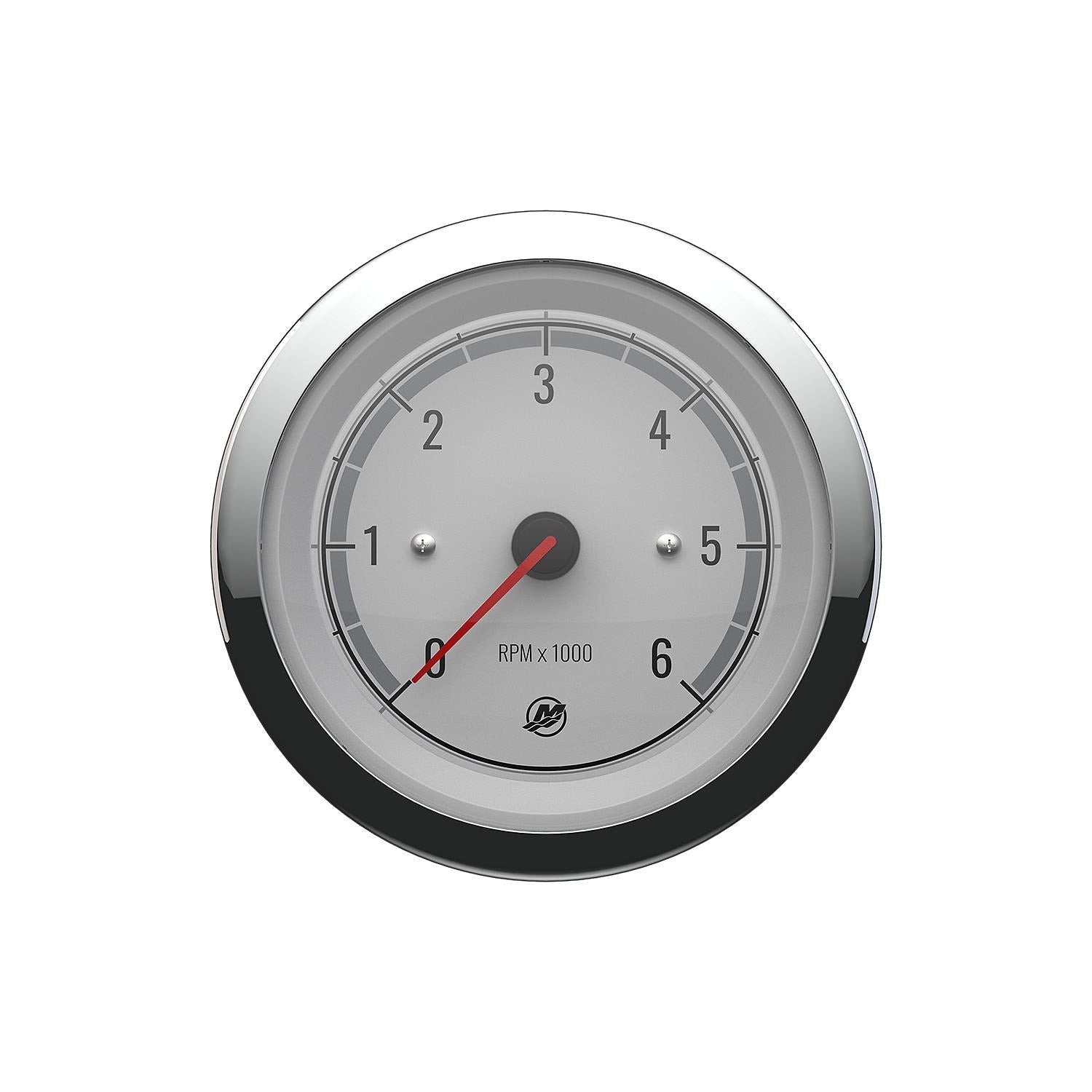 Mercury Marine 8M6020013 Tachometer Gauge 6K Classic White/Chrome