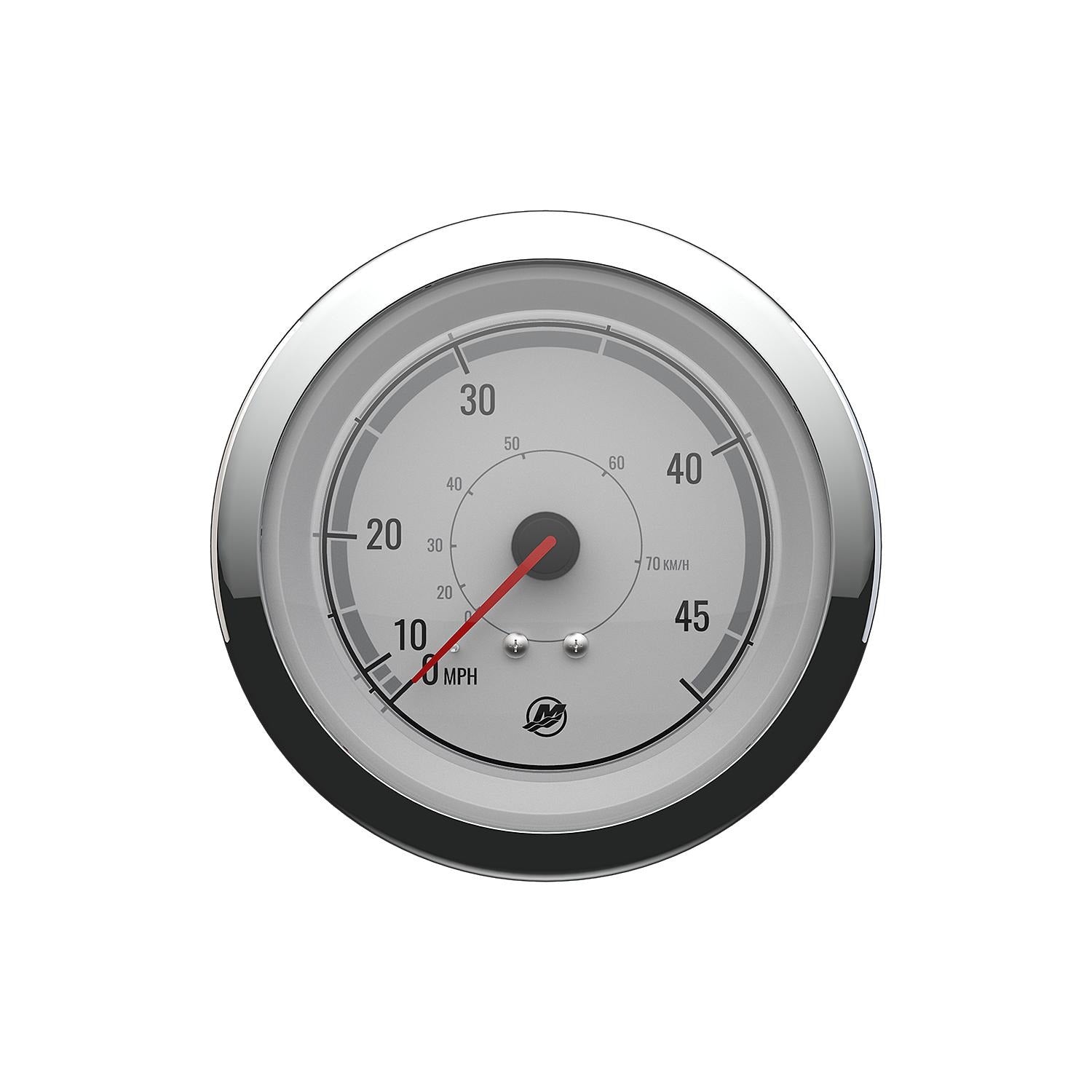 Mercury Marine 8M6020015 Speedometer Gauge 45mph Classic White/Chrome